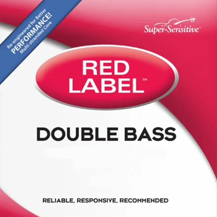 Super Sensitive Bulk Red Label Bass D Single String 1/2 Incremental Bulk 10-Pack
