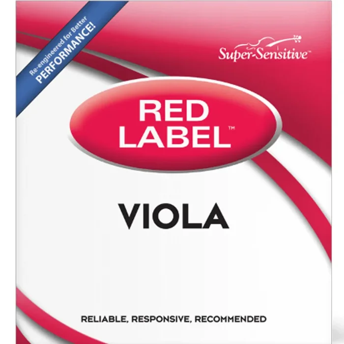 Super Sensitive Bulk Red Label Viola A Single String 13″ Junior, Bulk 10-Pack