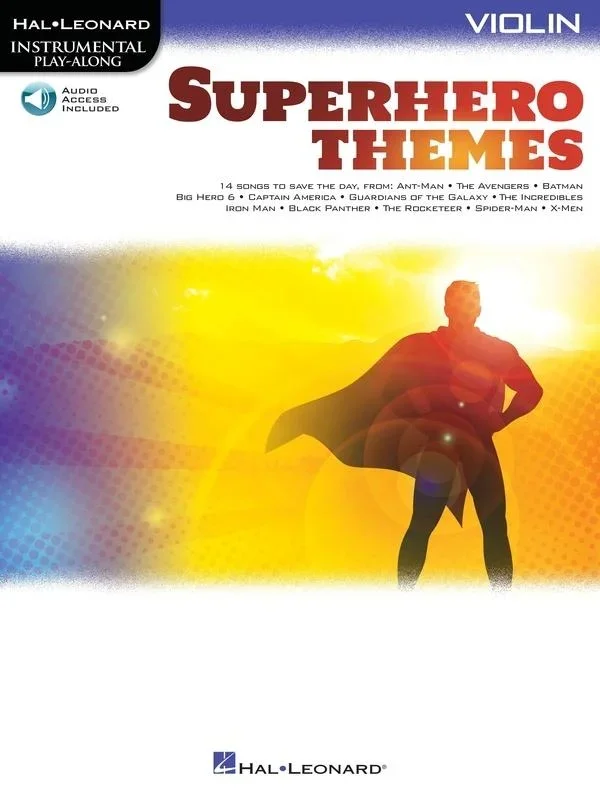 Superhero Themes Instrumental Playalong for Violin with Online Accompaniments
