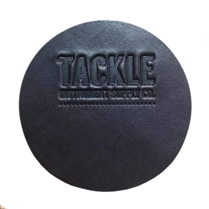 Tackle Leather Bass Drum Beater Patch Black