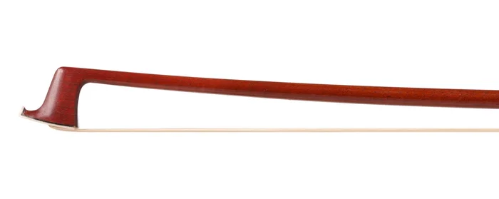 (Taken) DAVID RUSSELL YOUNG viola bow, flamed stick, blue Dichrolam pearl, 70.1 grams, Colorado | Metzler Violins