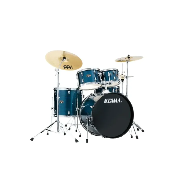 Tama Imperialstar 5pc Complete Drum Set w/Meinl HCS Cymbals Hairline Blue
