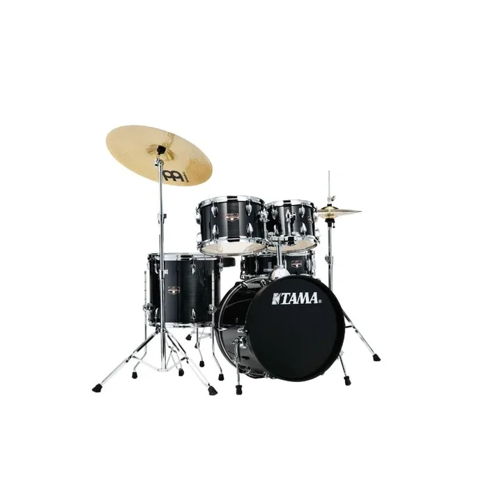 Tama Imperialstar 5pc Complete Kit w/Meinl HCS Cymbals Hairline Black – IE58CHBK