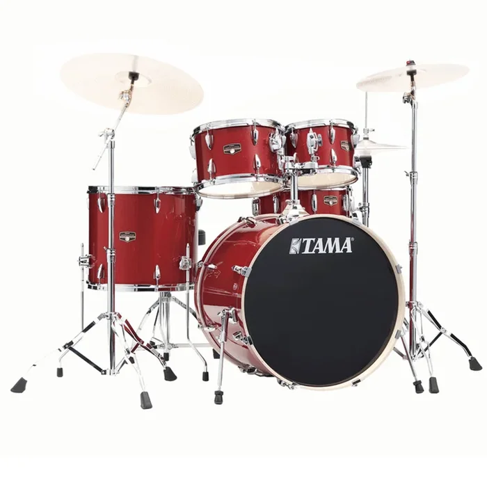 Tama IP52H6W Imperialstar 5-Piece Complete Kit with 22″ Bass Drum – Burnt Red Mist