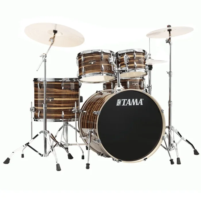 Tama IP52H6W Imperialstar 5-Piece Complete Kit with 22″ Bass Drum – Coffee Teak Wrap