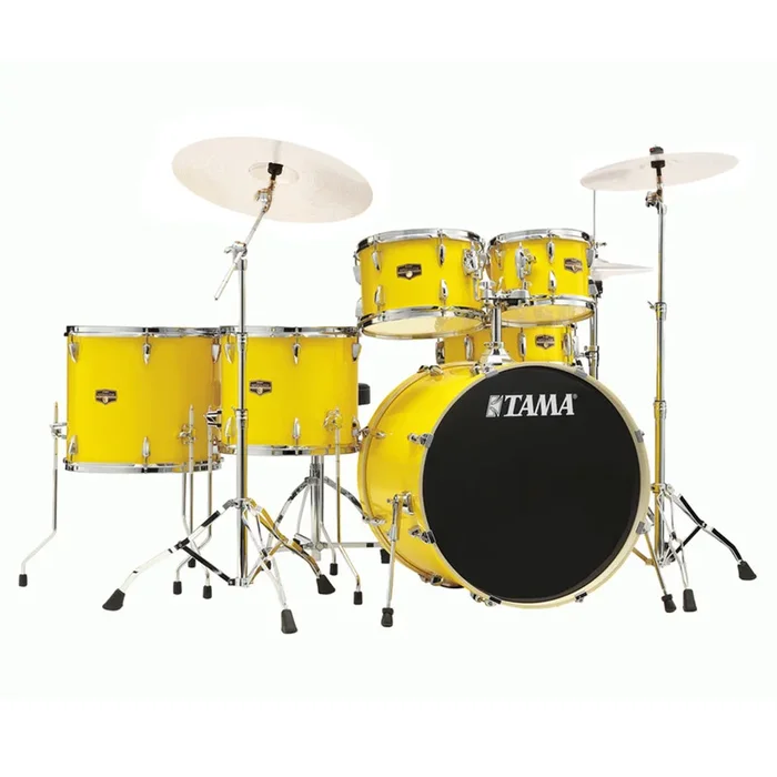 Tama IP62H6W Imperialstar 6-Piece Complete Kit with 22″ Bass Drum – Electric Yellow