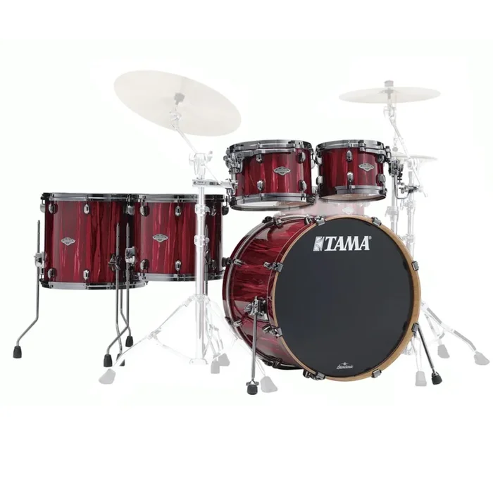 Tama MBS52RZBNS Starclassic Performer 5-Piece Shell Pack with 22″ Bass Drum – Crimson Red Waterfall