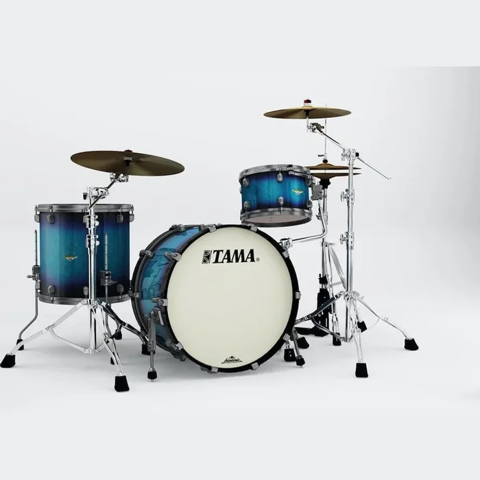 Tama Starclassic Maple 3pc Drum Set Molten Electric Blue Burst w/Smoked Black Hw