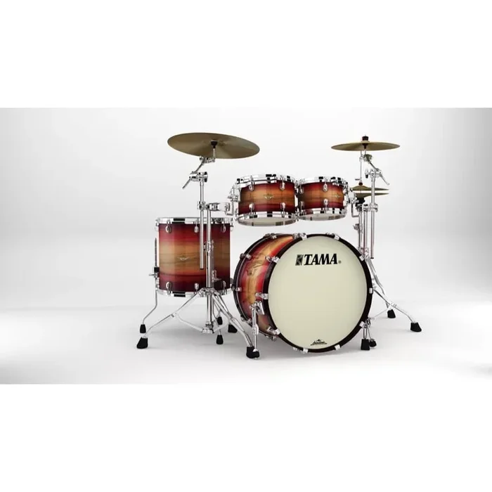 Tama Starclassic Maple Exotix 4pc Drum Set Ruby Pacific Walnut Burst