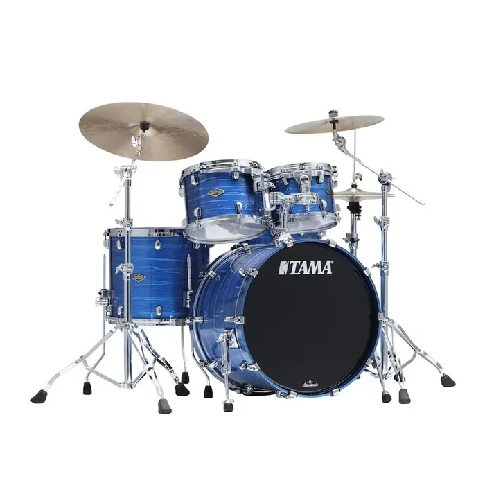 Tama Starclassic Walnut/Birch 4pc Drum Set Lacquer Ocean Blue Ripple