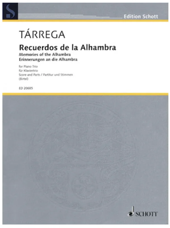 Tarrega, F (Birtel).: Recuerdos de la Alhambra (violin, Cello & piano)