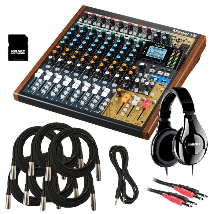 Tascam Model 12 Multi-Track Live Recording Console STUDIO KIT