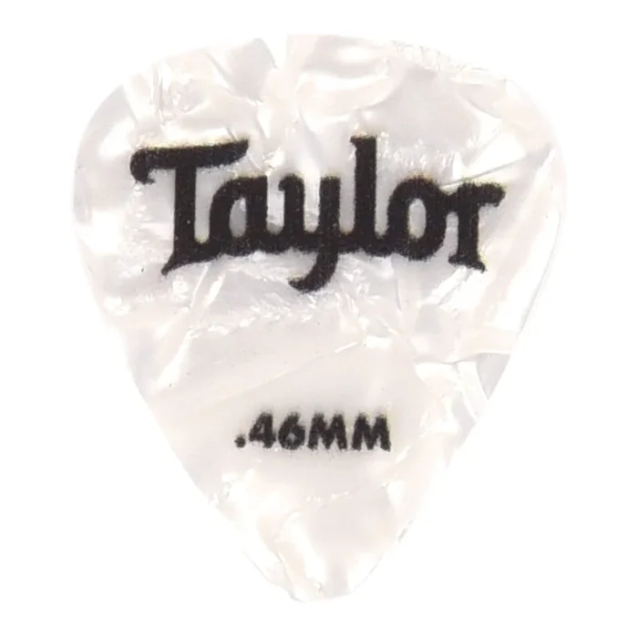 Taylor Celluloid 351 Picks White Pearl 0.46mm 4 Pack (48) Bundle