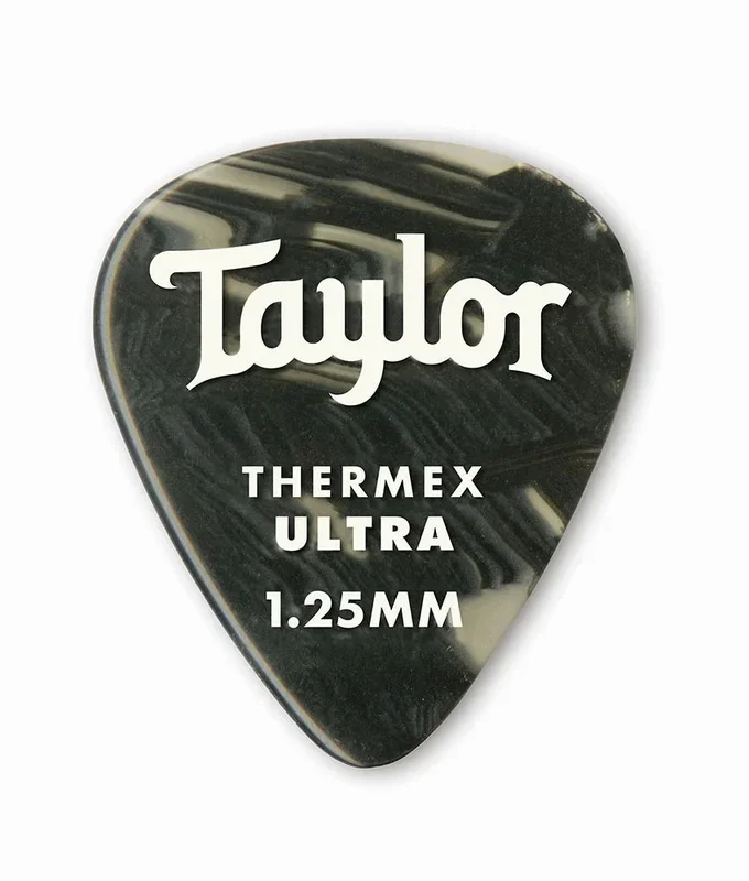 Taylor Premium Darktone 351 Thermex Ultra Picks, 1.25mm, 6-Pack – Black Onyx
