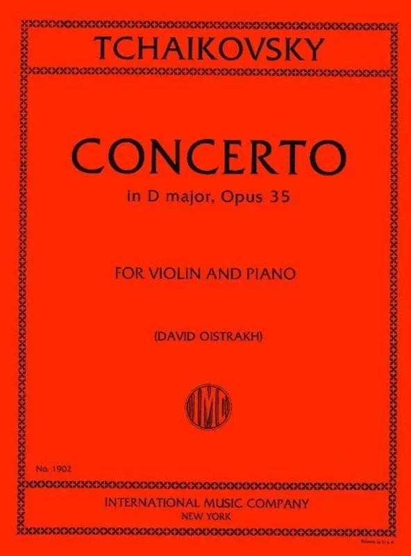 Tchaikovsky, Concerto in D Op. 35 for Violin and Piano (IMC)