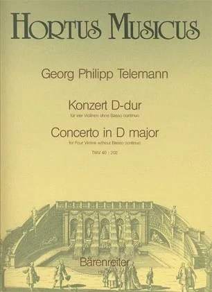 Telemann, G.P.: Concerto in D major (4 Violins) Barenreiter