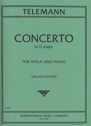 Telemann (Katims): Concerto in G Major (viola & piano) IMC