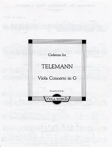 Telemann, P.I. (Arnold): Cadenzas for Telemann Viola Concerto