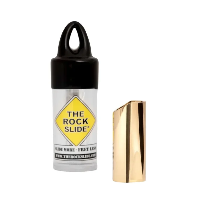 The Rock Slide Polished Brass Guitar Slide – Large