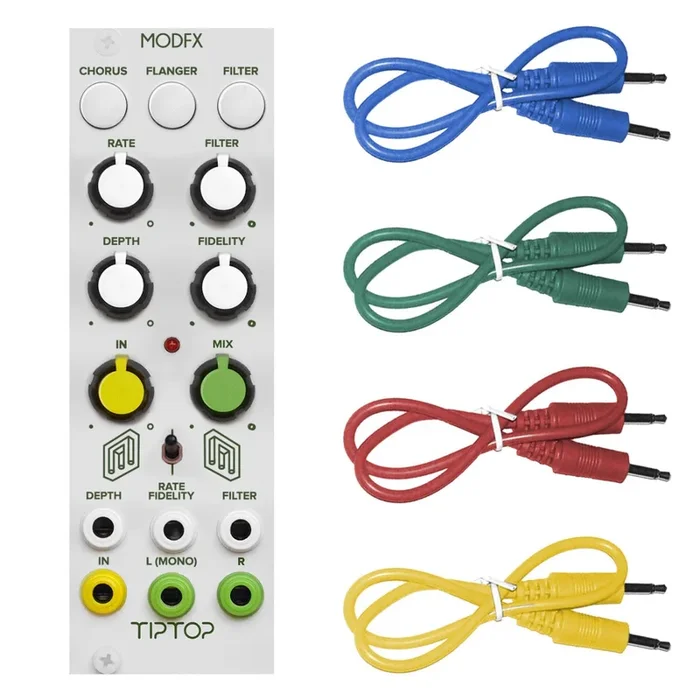 Tiptop Audio ModFX Modulation Effects Module – White Panel COLOR CABLE KIT