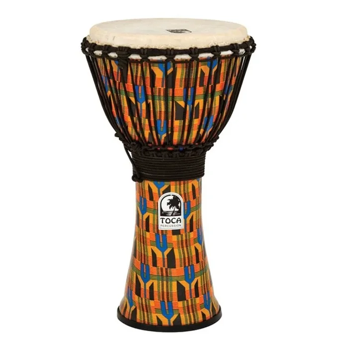 Toca Freestyle Rope Tuned Djembe 10″ Kente Cloth