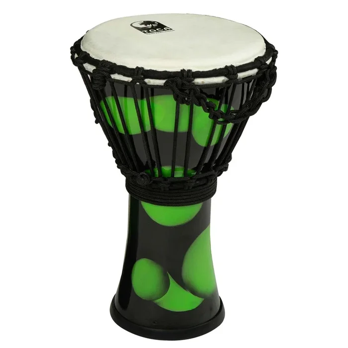 Toca Freestyle Rope-Tuned Djembe w/Goatskin Head 7″ Green Magma