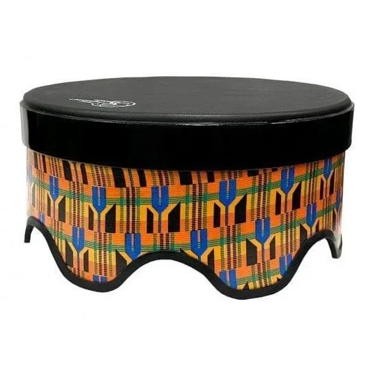 Toca Sympatico Gathering Drum 18×10 Kente Cloth w/Pretuned Synthetic Head