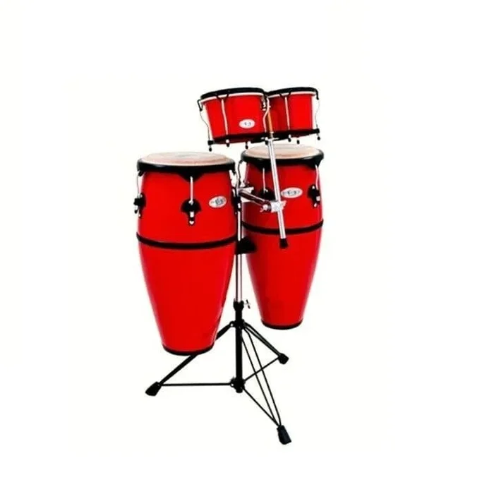 Toca Synergy Conga & Bongo Set w/Stand Fiberglass Red