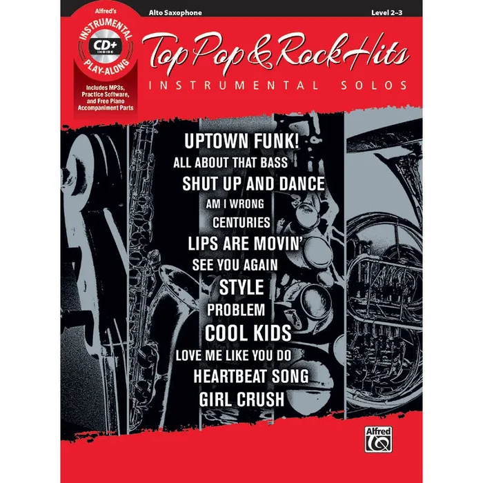 Top Pop & Rock Hits Solos instrumentaux Niveau 2-3 (saxophone alto)