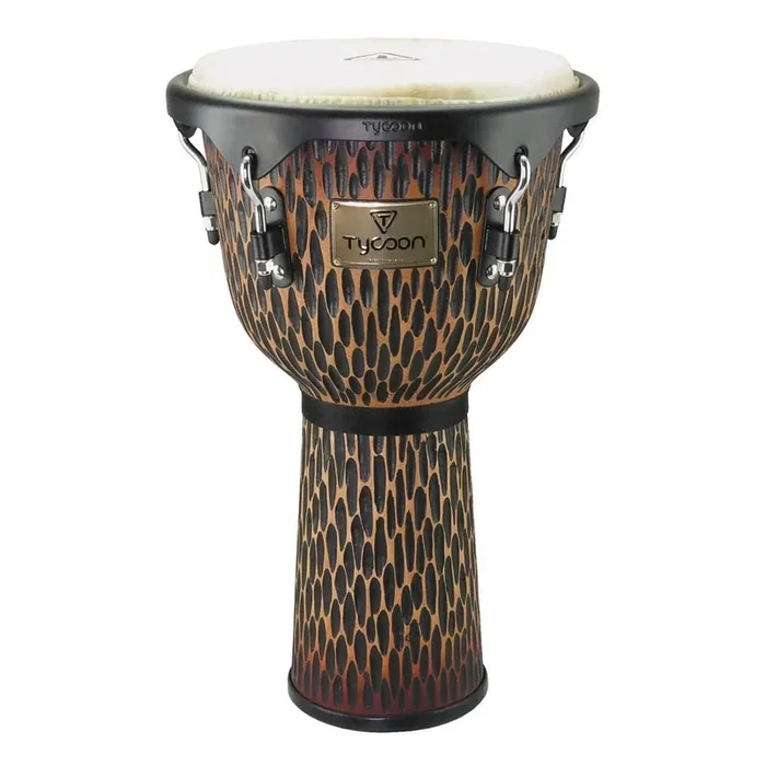 Tycoon 12″ Supremo Select Chiseled Orange Series Djembe