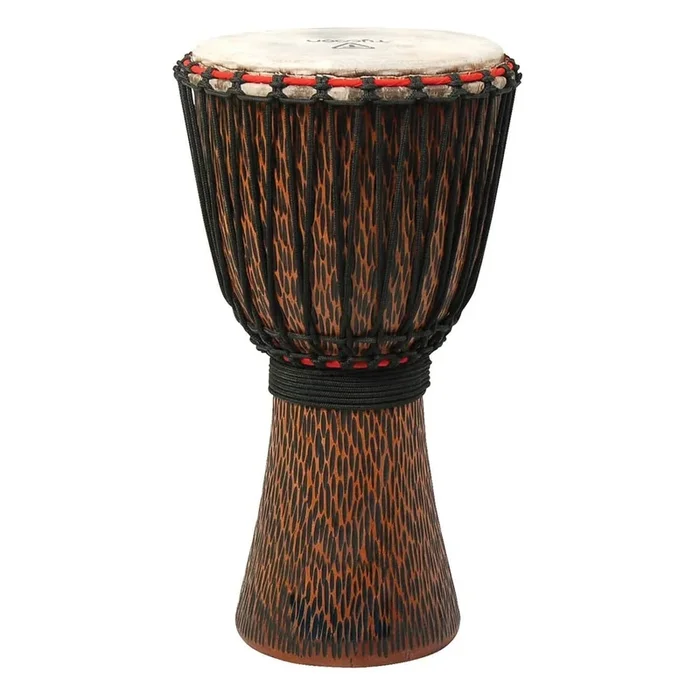 Tycoon 12″ Supremo Select Chiseled Orange Series Rope-Tuned Djembe
