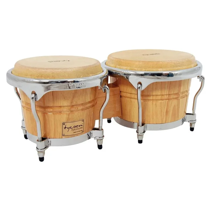 Tycoon Percussion 7 & 8 1/2 Concerto Series Bongos Natural Finish
