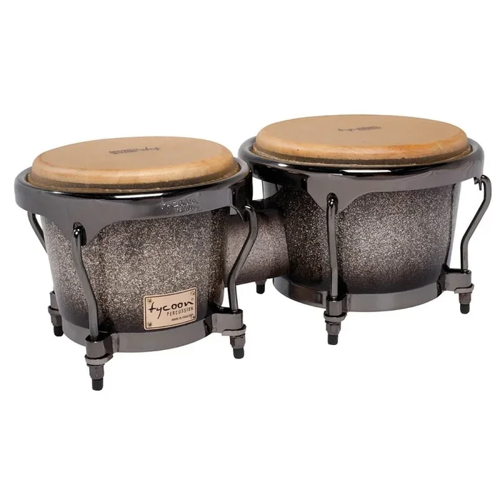 Tycoon Percussion 7 & 8 1/2 Master Platinum Fade Series Bongos