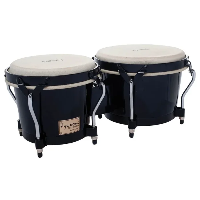 Tycoon Percussion 7 & 8 1/2 Supremo Series Bongos Black Finish