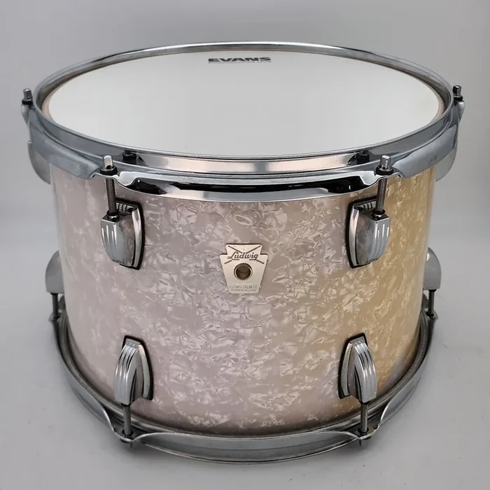 Used Ludwig Classic Maple Tom 13×9 White Marine Pearl – Good