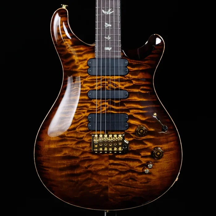 Used PRS 509 Quilt Wood Library Electric Guitar – Black Gold Burst
