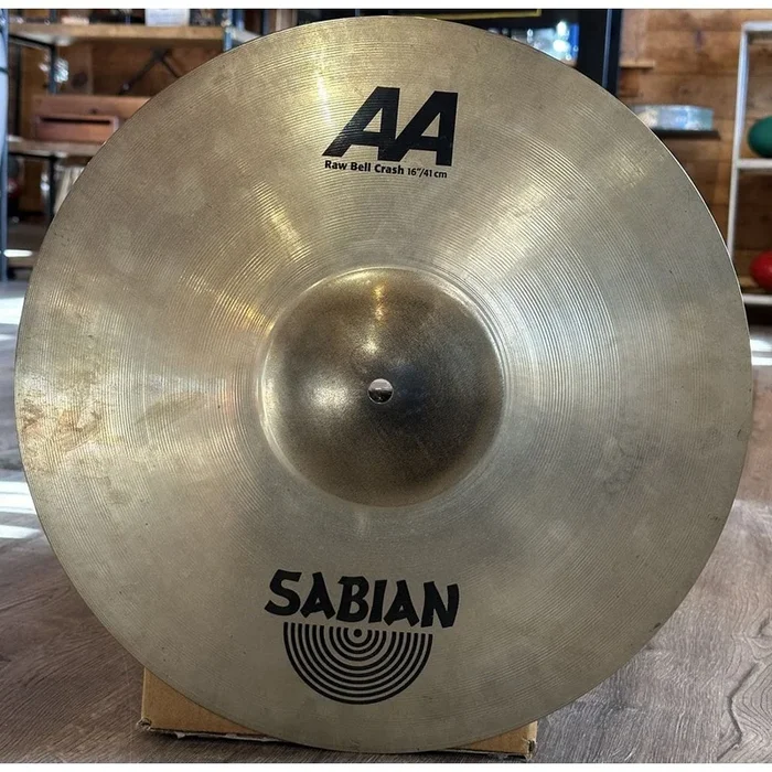 Used Sabian AA Raw Bell Crash Cymbal 16″