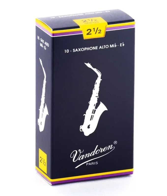 Vandoren #2.5 Alto Saxophone Reeds – 10 Pack