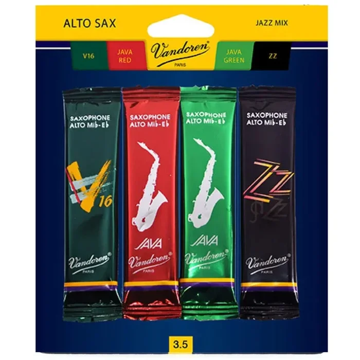 Vandoren Alto Saxophone Mix Card, Strength 3.5, Box of 4