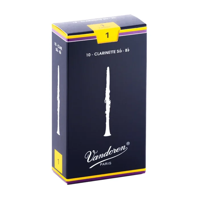 Vandoren CR101 Traditional Bb Clarinet Reeds – Strength 1 (Box of 10)
