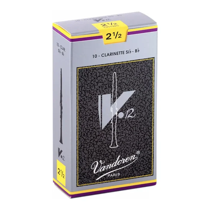 Vandoren CR1925 V12 Bb Clarinet Reeds – Strength: 2.5 (10 Pack)