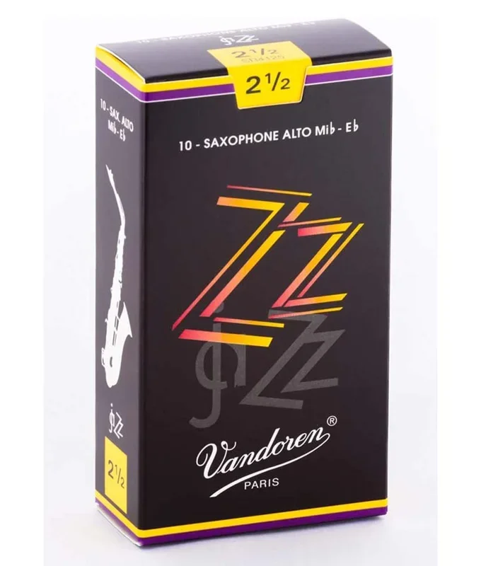 Vandoren SR4125 ZZ #2.5 Alto Saxophone Reeds – 10 Pack