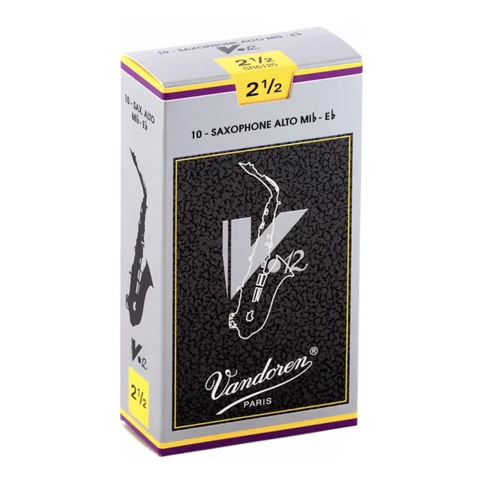 Vandoren SR6125 V12 Alto Saxophone Reed – Strength: 2.5 (10 Pack)