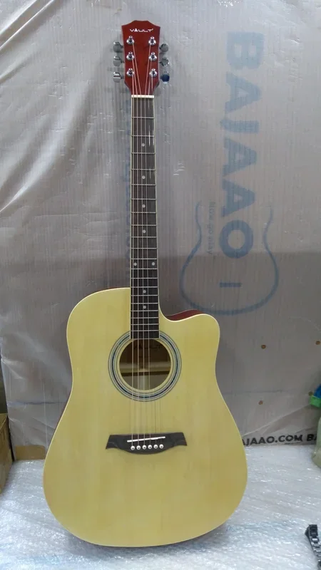 Vault ED-10C 41 inch Cutaway Acoustic Guitar – Natural – Open Box B Stock