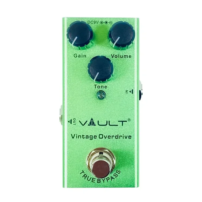 Vault Vintage Overdrive Effects Pedal With all Metal Body, Small Footprint & 3 Year Warranty