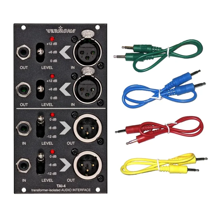 Vermona TAI-4 Transformer-Iso Audio Interface Eurorack Module COLOR CABLE KIT