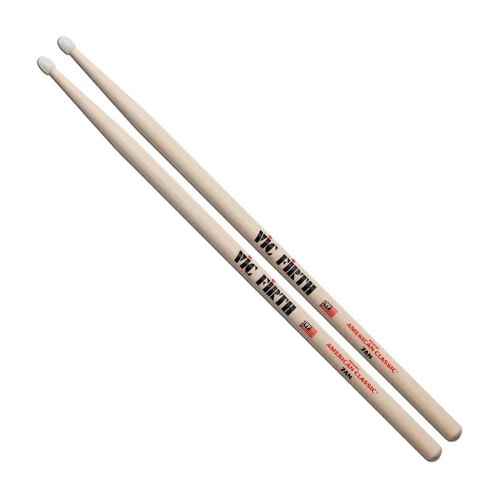 Vic Firth 7AN American Classic Drum Stick – Nylon Tear Drop Tip – Hickory