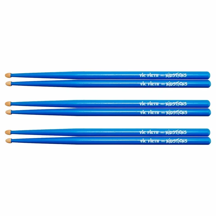 Vic Firth Wood Tip Kids Drum Sticks (3 Pair Bundle)