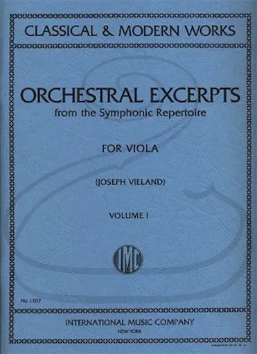 Vieland: Orchestral Excerpts from the Symphonic Repertoire for Viola, Vol.1 (viola) International