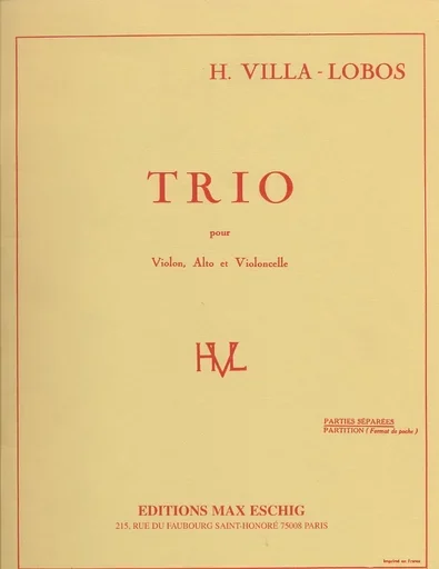Villa-Lobos: Trio (violin, Viola, Cello)